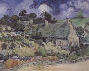 Vincent Van Gogh Thatched Cottages at Cordeville,at Auvers-sur-Oise (mk06) oil painting picture wholesale